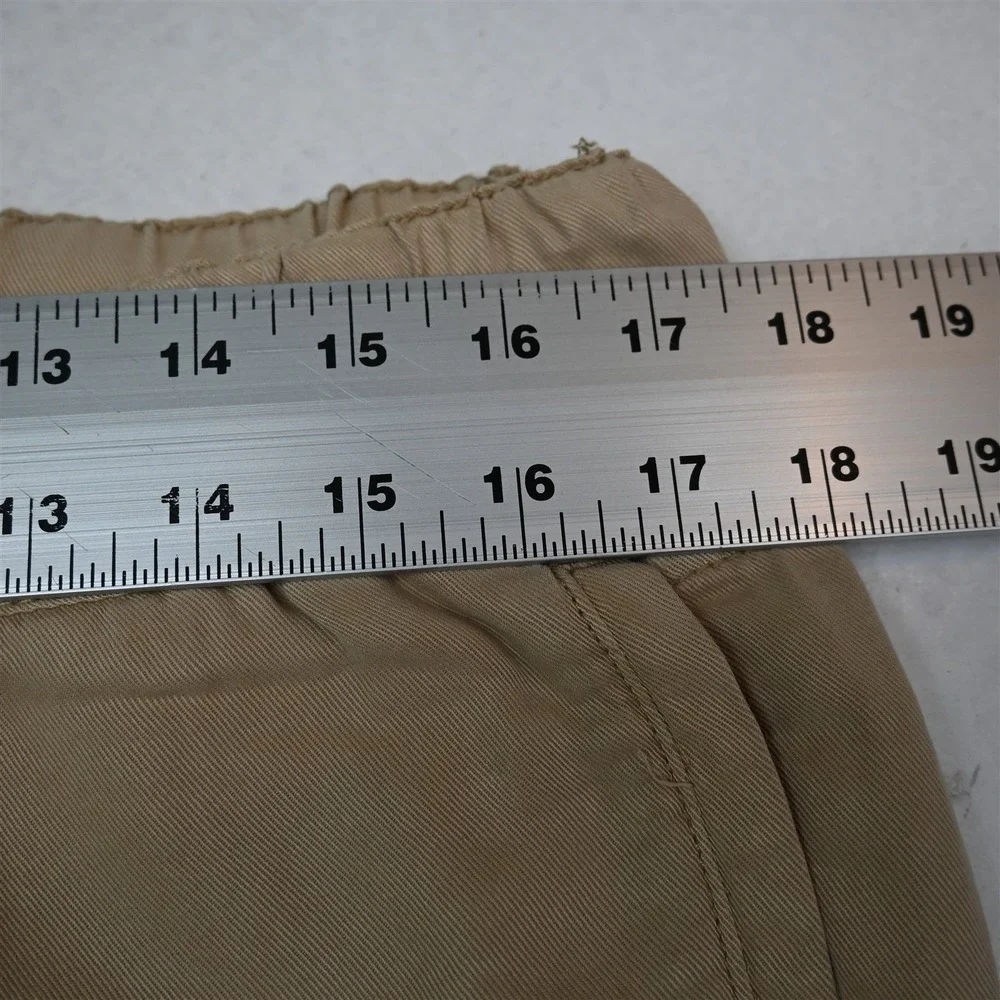 True Religion L Khaki Vented Cuff Slim Pull On Cargo Womens Pants